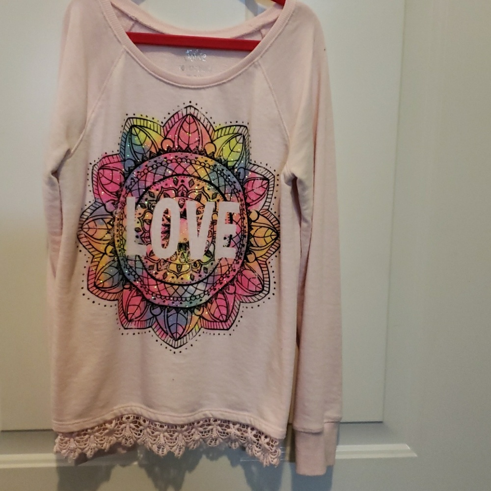 ❤Justice pink sweatshirt sz10❤